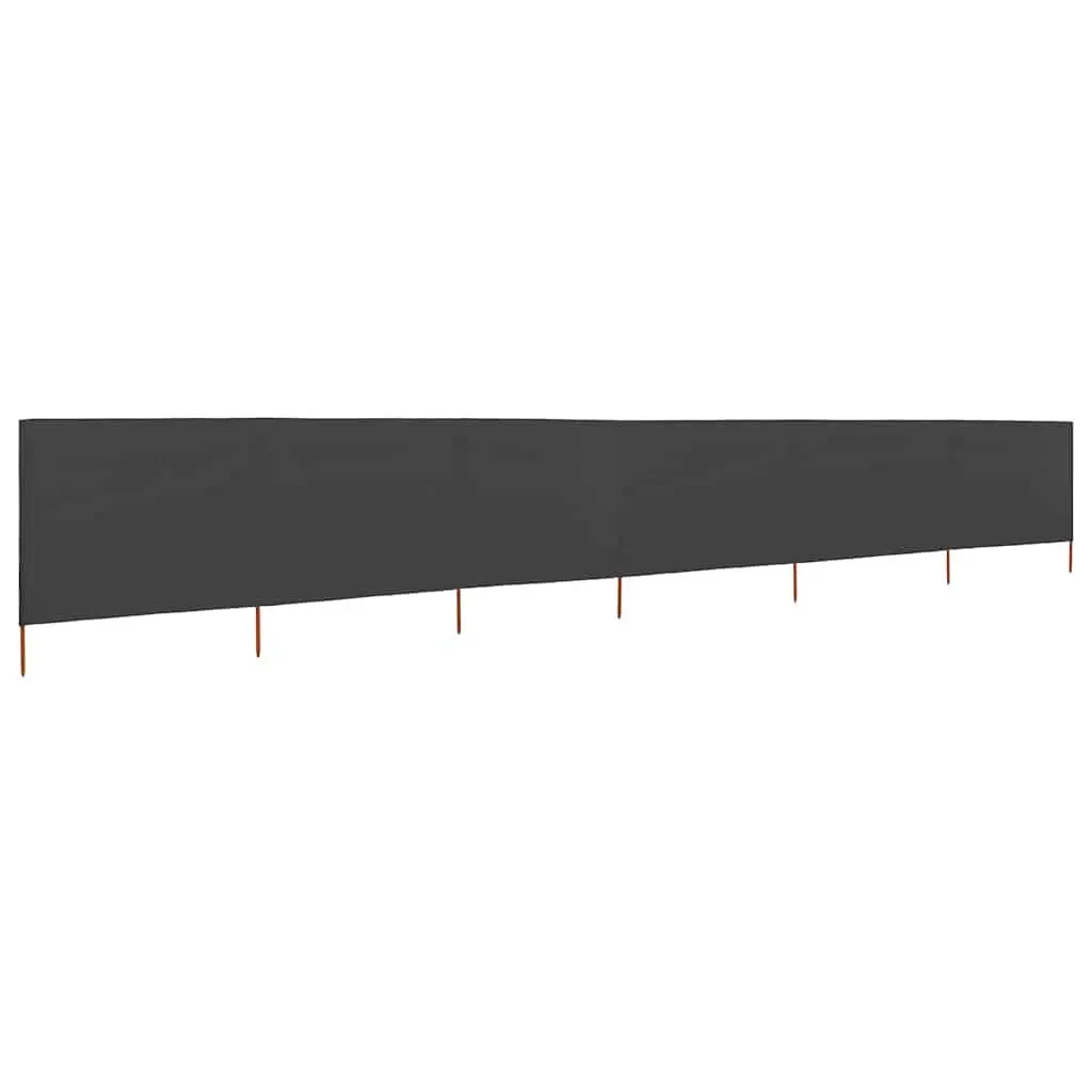 6-Panel Folding Wind Screen 800x160cm Anthracite