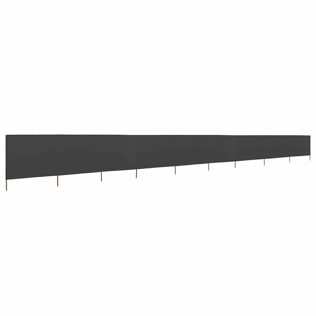 Folding Wind Screen Anthracite 1200cm 80cm 9 Panel Outdoor Garden Shelter