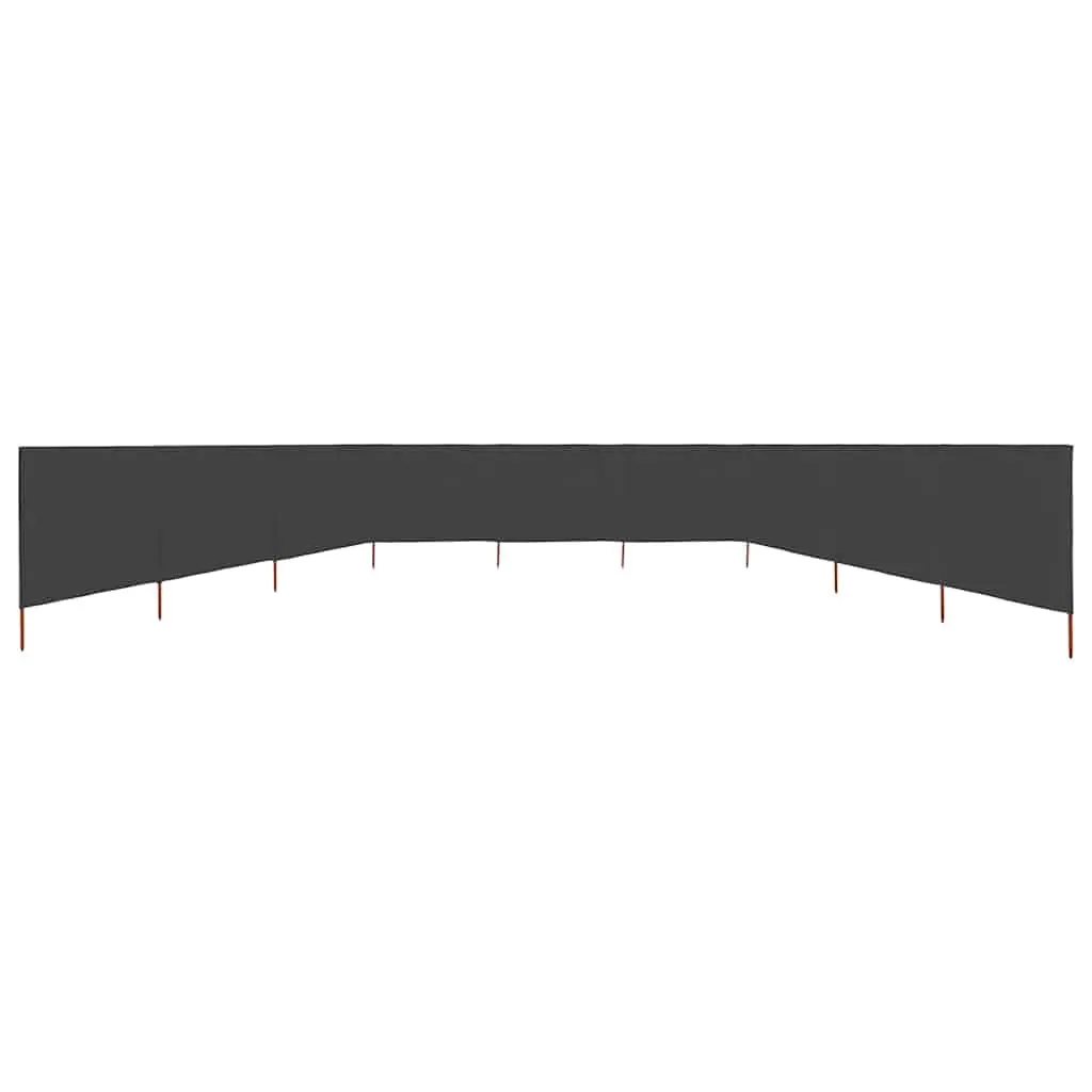 Folding Wind Screen Anthracite 1200cm 80cm 9 Panel Outdoor Garden Shelter