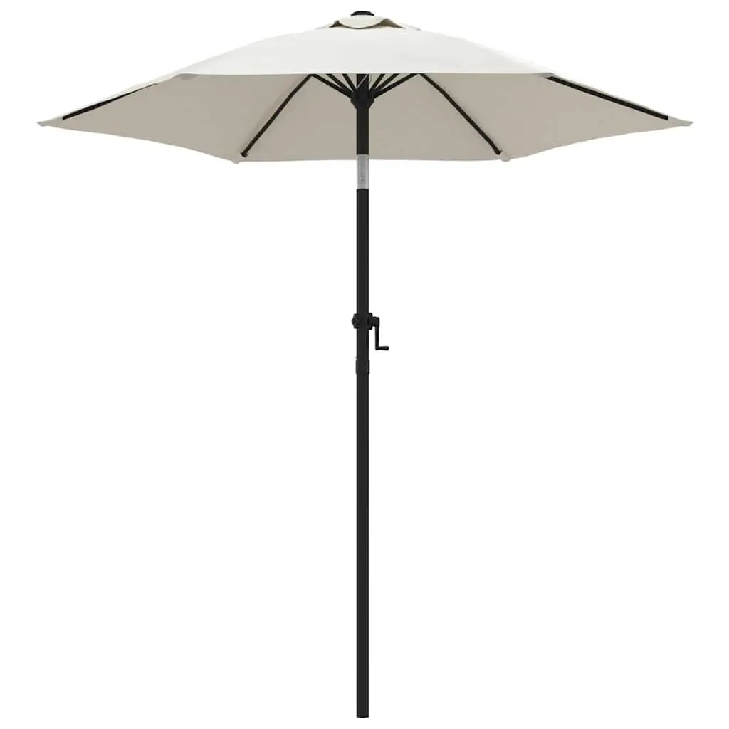 Garden Parasol UV Protective Crank and Tiltable 200x224cm White Outdoor Sunshade
