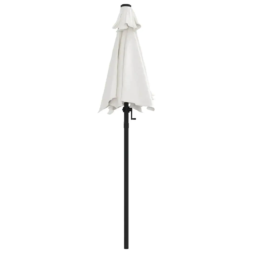 Garden Parasol UV Protective Crank and Tiltable 200x224cm White Outdoor Sunshade