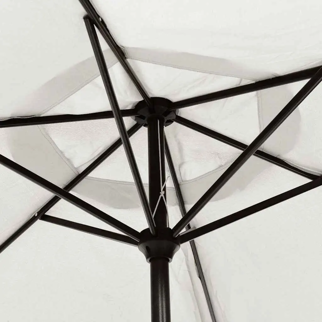 Garden Parasol UV Protective Crank and Tiltable 200x224cm White Outdoor Sunshade