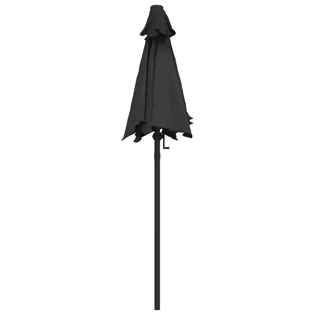 Garden Parasol Anthracite Crank Tilt 200x224cm Outdoor Sun Shade