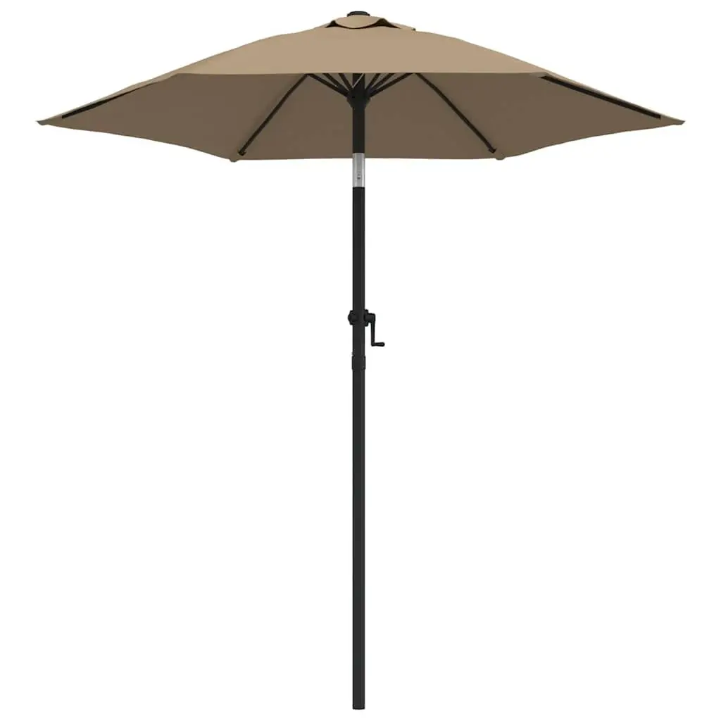 Garden Parasol Crank Tilt Taupe 200x224cm Outdoor Patio Umbrella Sunshade