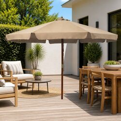 Find Shade with the 330cm Taupe Garden Parasol
