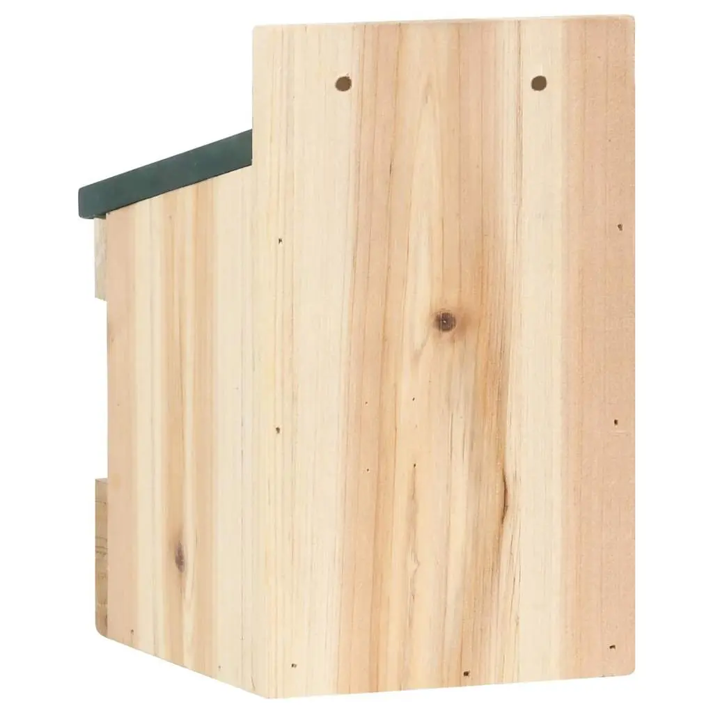 Wooden Birdhouses 4 Pieces Garden Outdoor Nesting Box Shelter Beige Natural