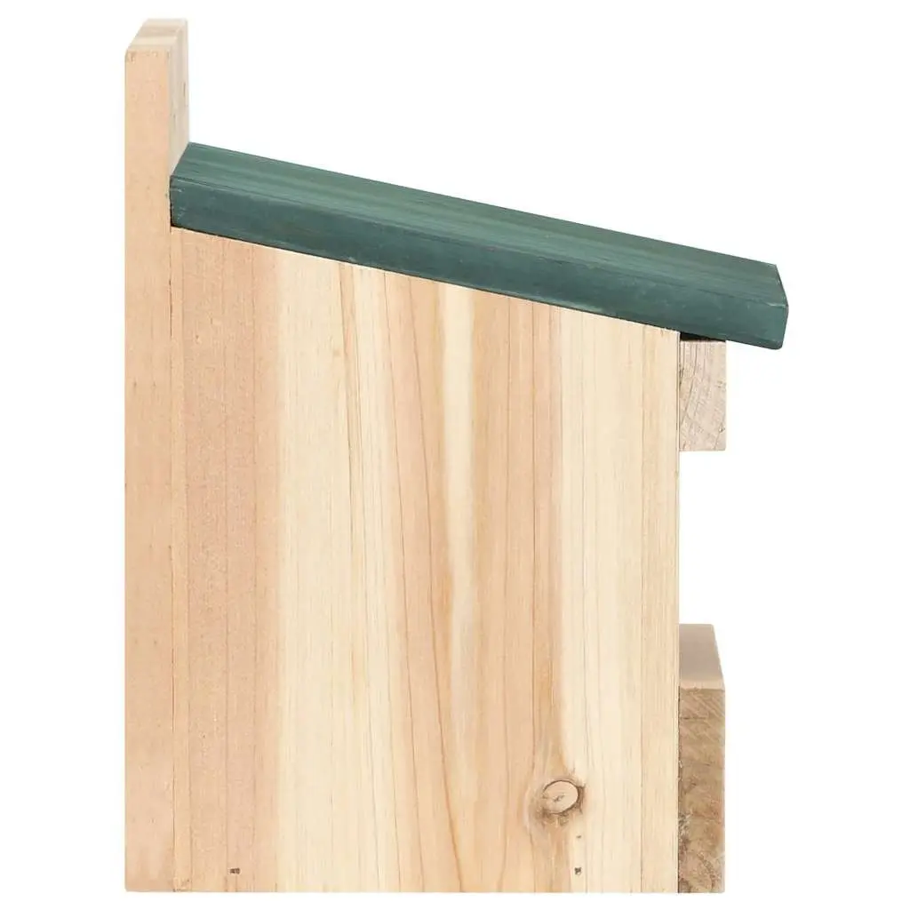 Wooden Birdhouses 4 Pieces Garden Outdoor Nesting Box Shelter Beige Natural