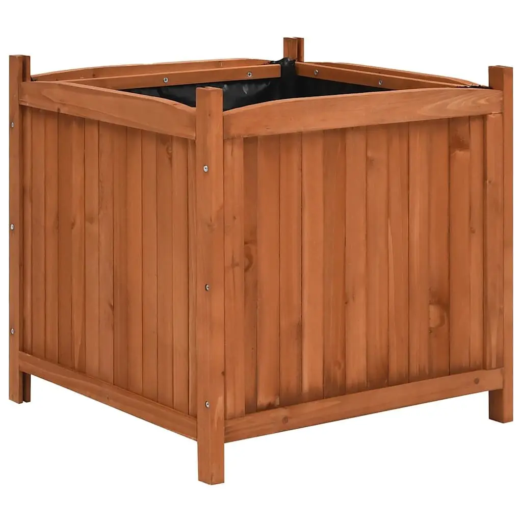 Raised Garden Beds Wooden Planters Weather-Resistant 50x50x50cm 2 Pack