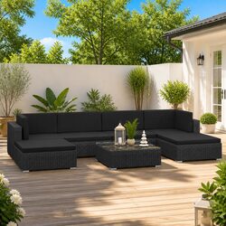 Friendly 7-Piece Lounge Set for Outdoor Spaces