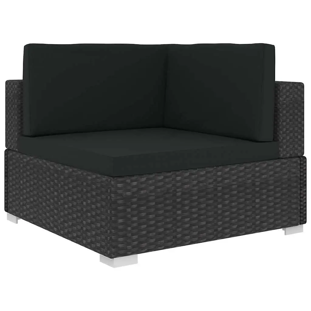 Garden Lounge Set 7 Piece Weather-Resistant Poly Rattan Sofa Patio Furniture with Cushions