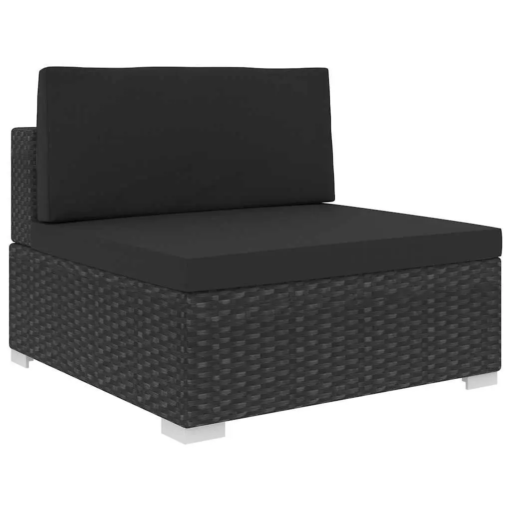 Garden Lounge Set 7 Piece Weather-Resistant Poly Rattan Sofa Patio Furniture with Cushions