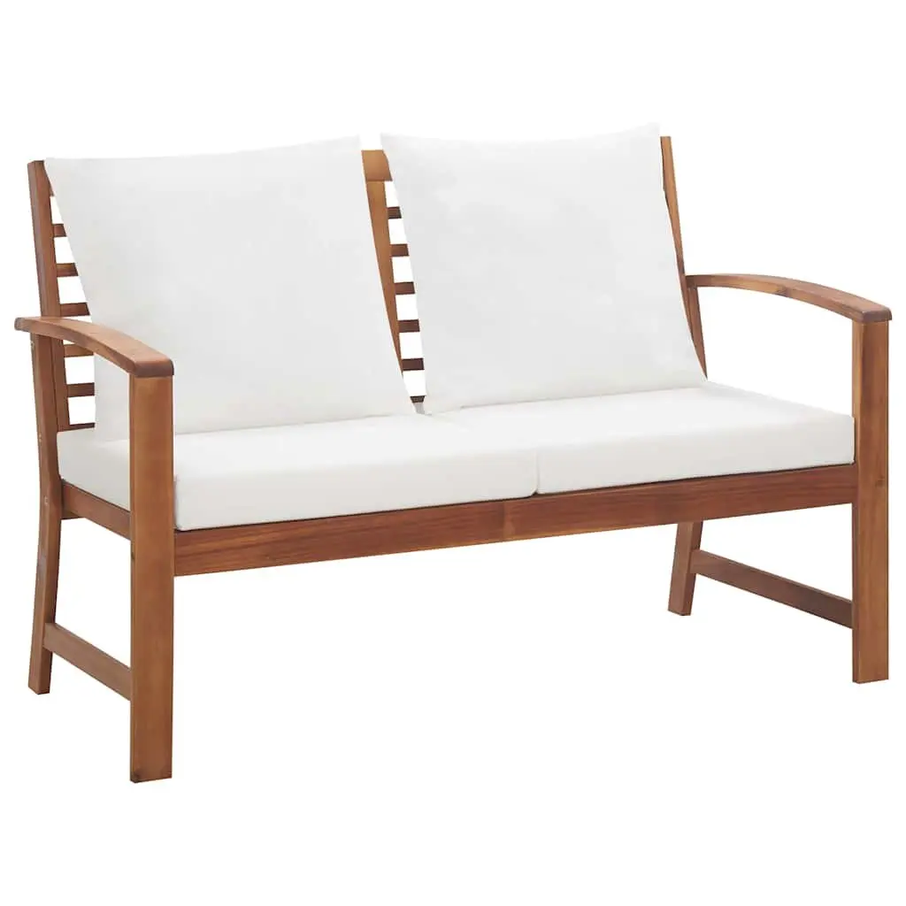 Garden Lounge Set Weather-resistant Acacia Wood 4 Piece Outdoor Furniture Sofa with Cushions