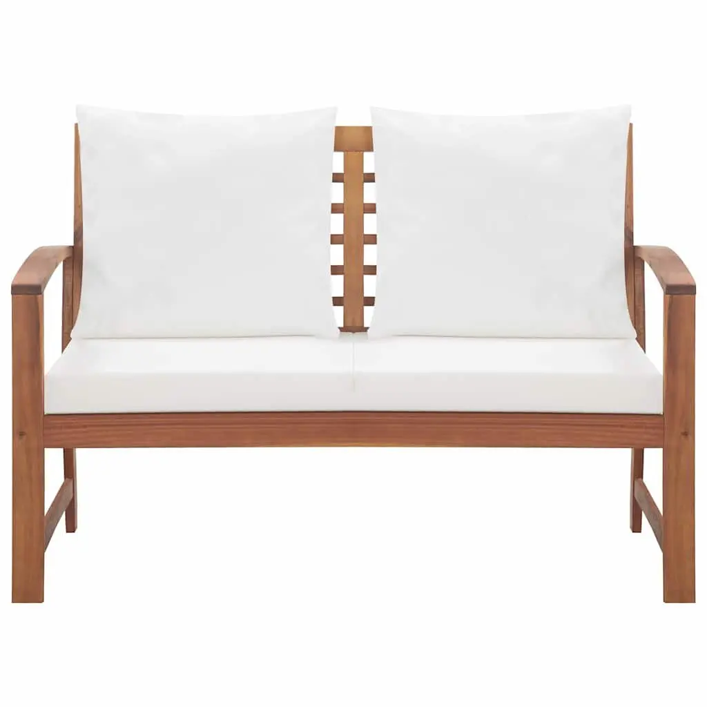Garden Lounge Set Weather-resistant Acacia Wood 4 Piece Outdoor Furniture Sofa with Cushions