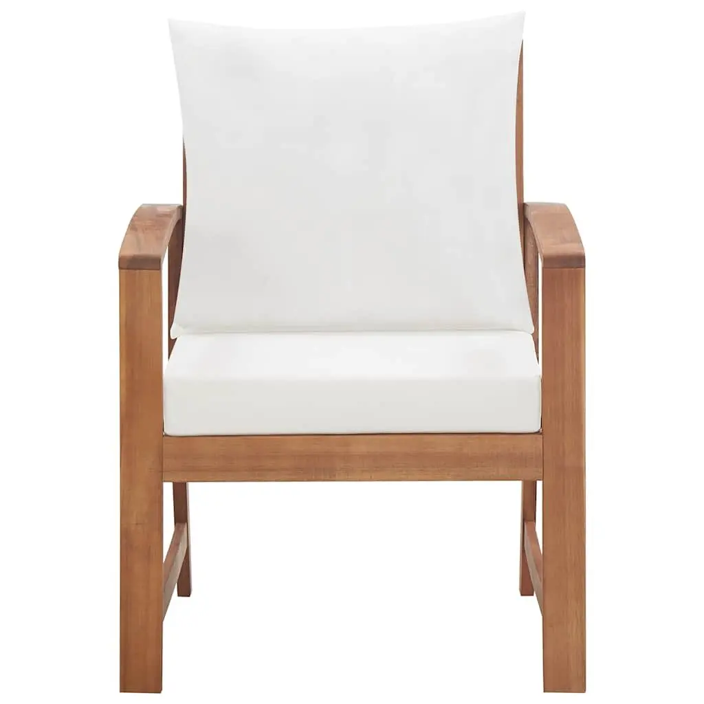 Garden Lounge Set Weather-resistant Acacia Wood 4 Piece Outdoor Furniture Sofa with Cushions