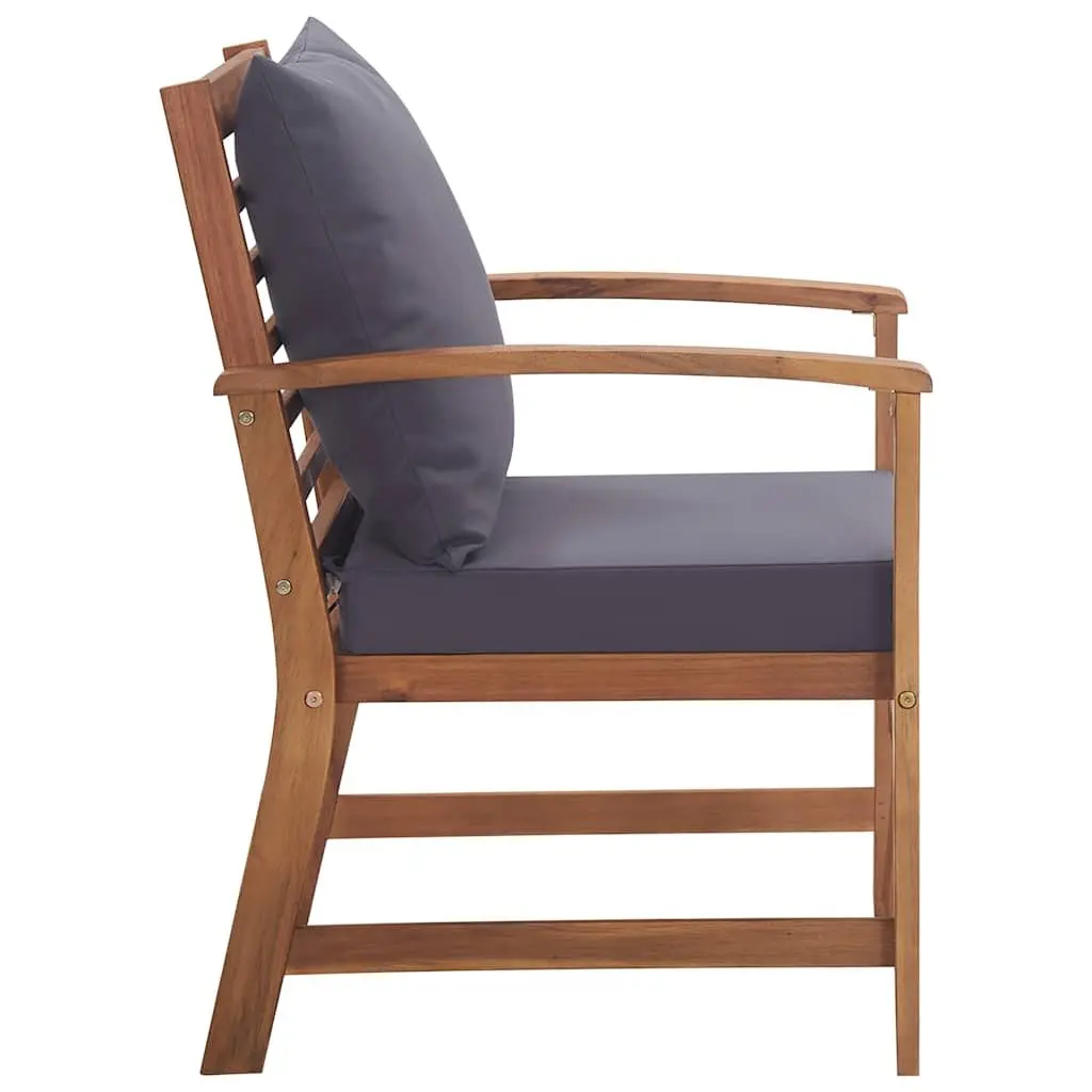 4 Piece Grey Garden Lounge Set