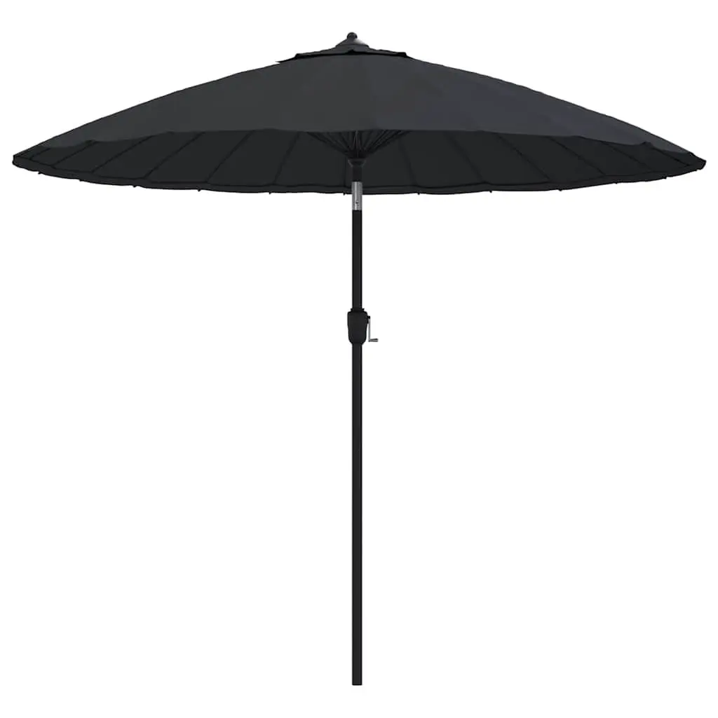 Garden Parasol Outdoor Umbrella 270cm Shade Sunscreen UV Protection Black