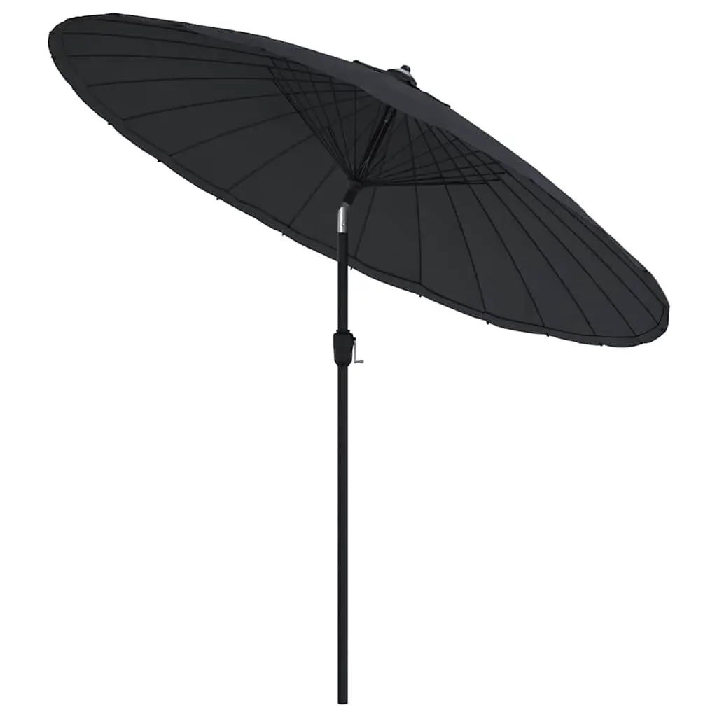 Garden Parasol Outdoor Umbrella 270cm Shade Sunscreen UV Protection Black