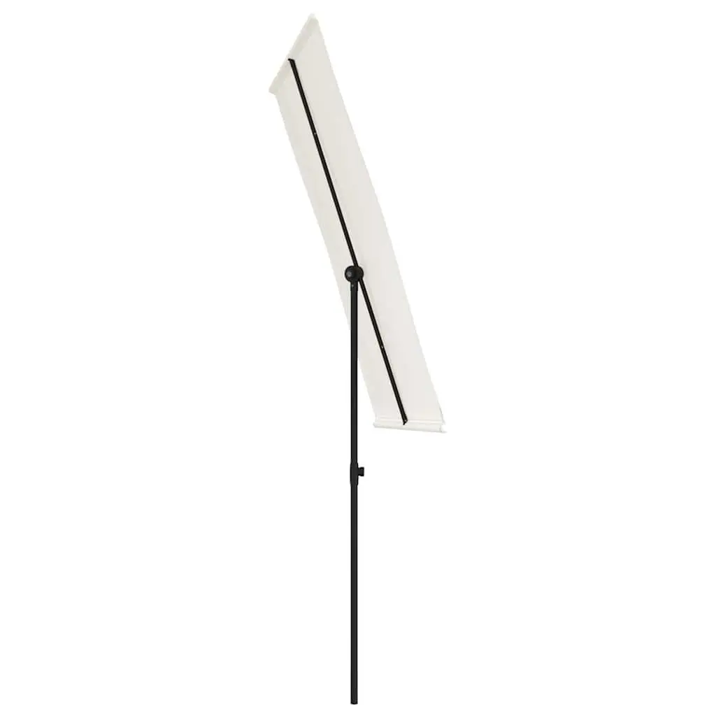 Outdoor Garden Umbrella Rotating Canopy White 180x110cm