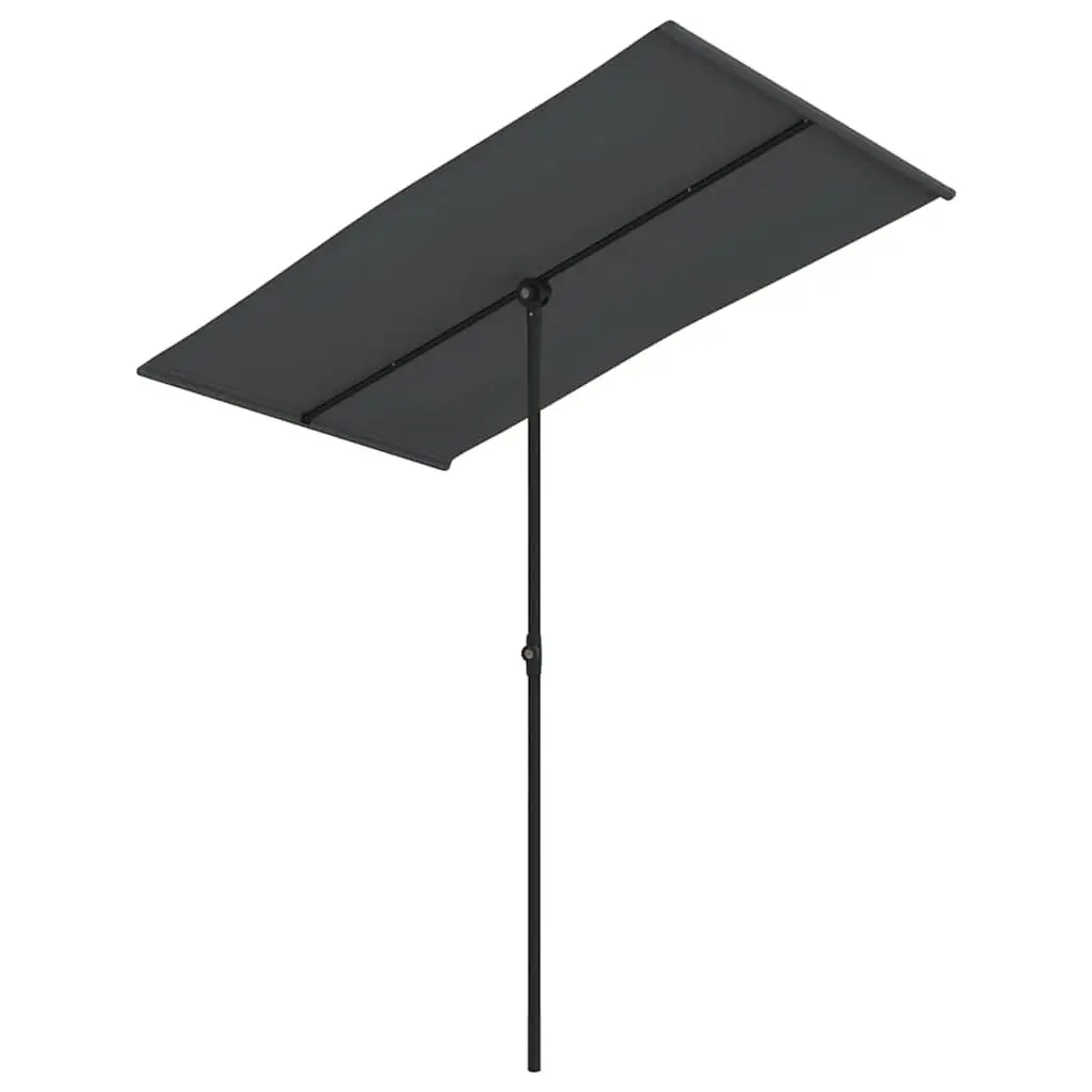 Garden Parasol Rotating Canopy Anthracite 180x110cm
