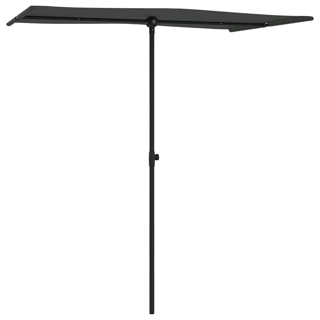 Garden Parasol Rotating Canopy Anthracite 180x110cm