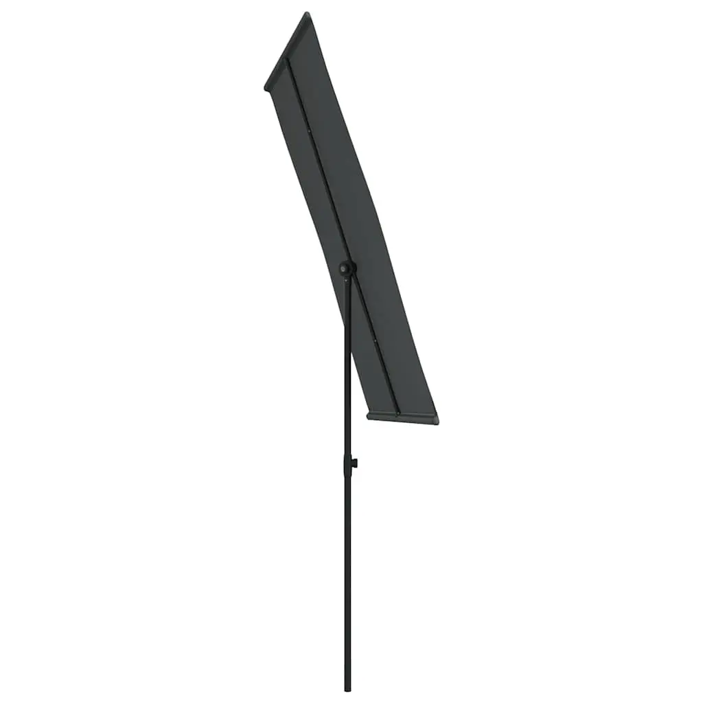 Garden Parasol Rotating Canopy Anthracite 180x110cm