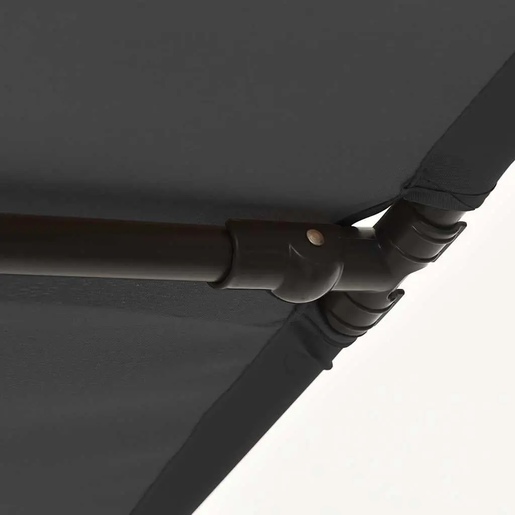 Garden Parasol Rotating Canopy Anthracite 180x110cm