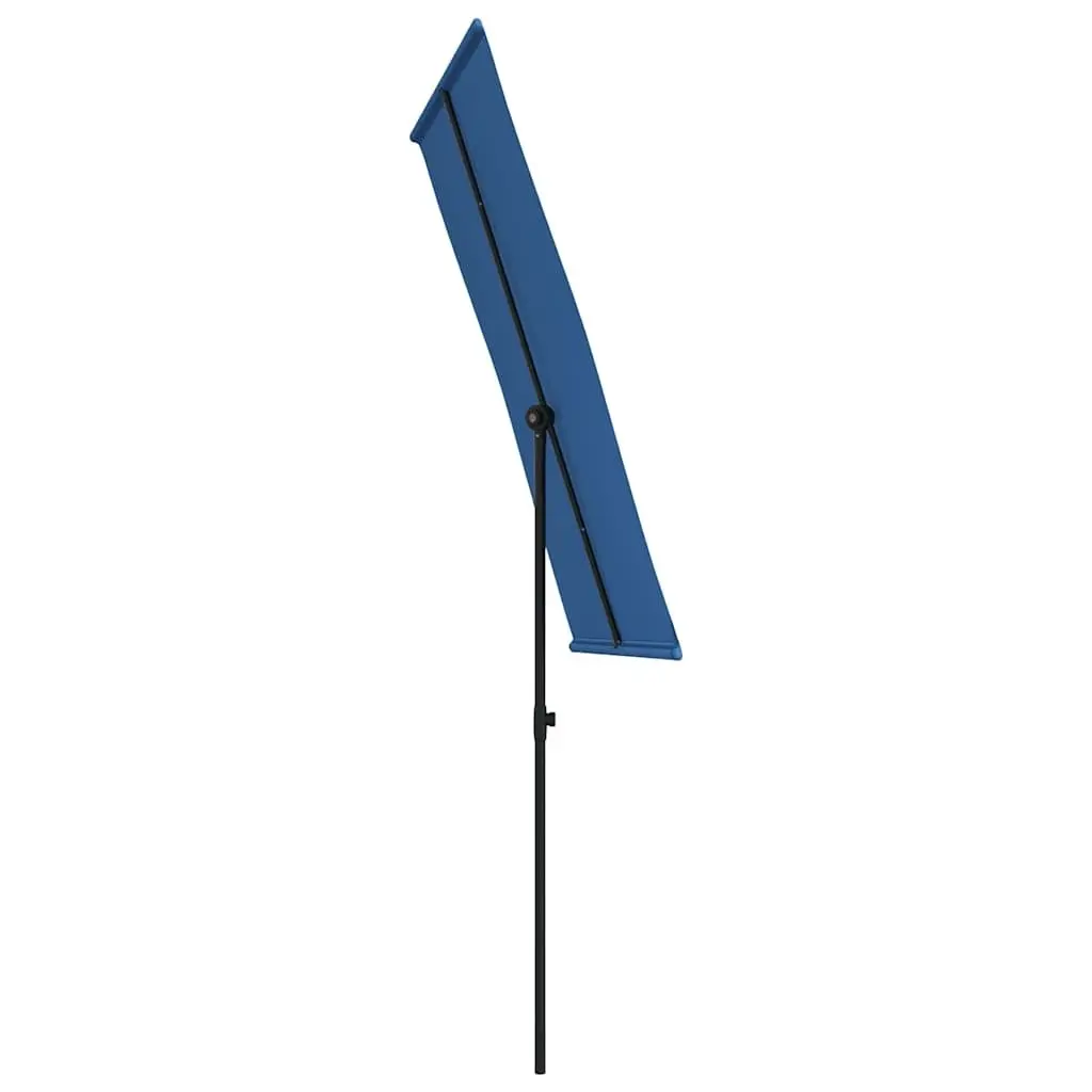 Garden Parasol Sun Shade Outdoor Umbrella 180x110 cm Rotating Canopy Azure Blue