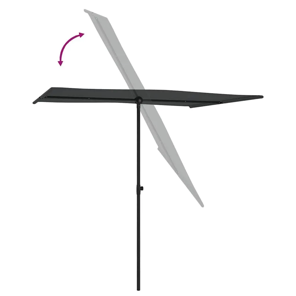 Garden Parasol UV Protective 2x1.5m Anthracite Outdoor Umbrella