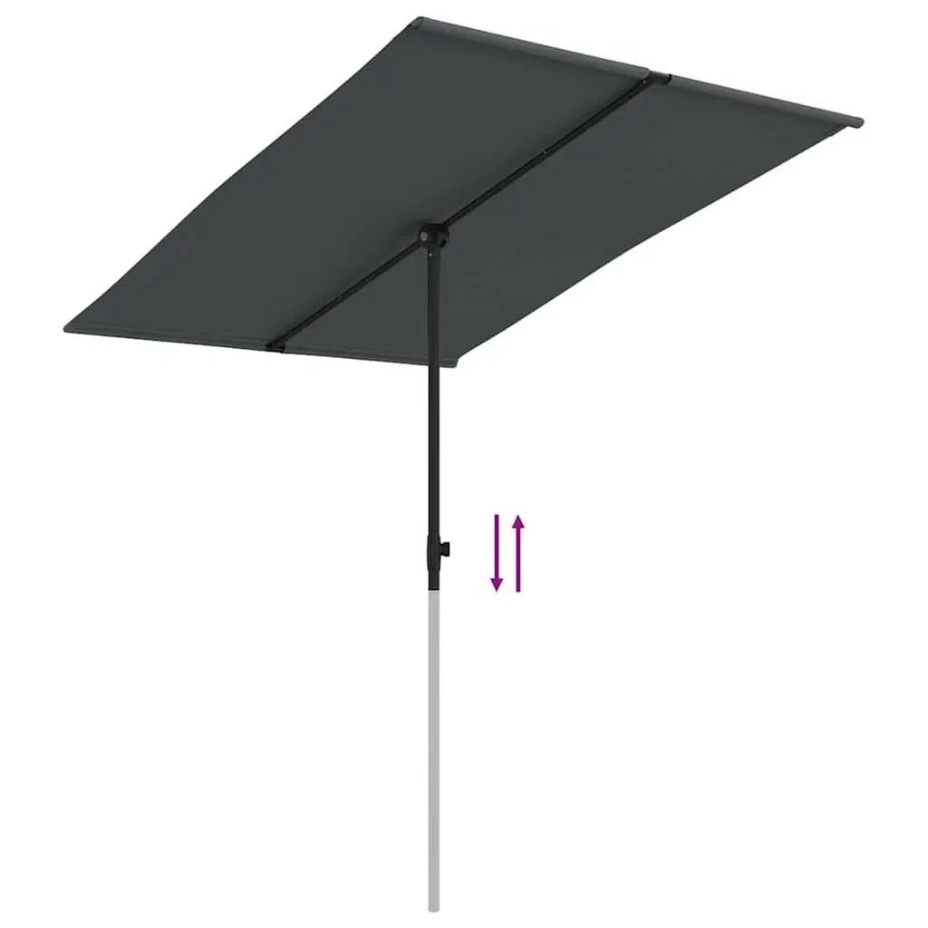 Garden Parasol UV Protective 2x1.5m Anthracite Outdoor Umbrella