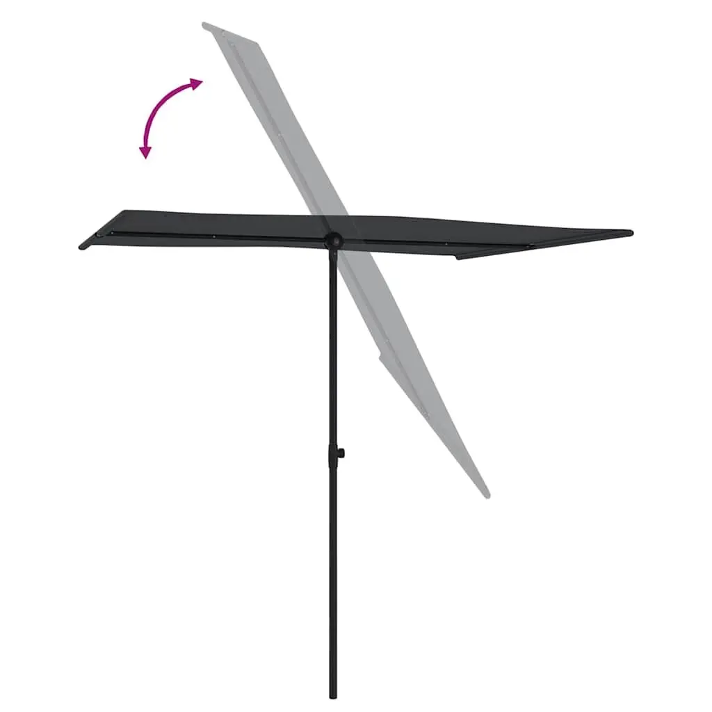 Garden Parasol UV Protective Rotatable 2x1.5m Canopy