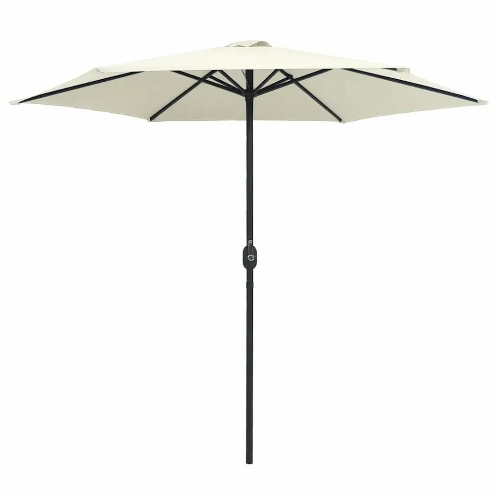 Garden Umbrella Outdoor Crank Mechanism UV Protective 270x246cm White