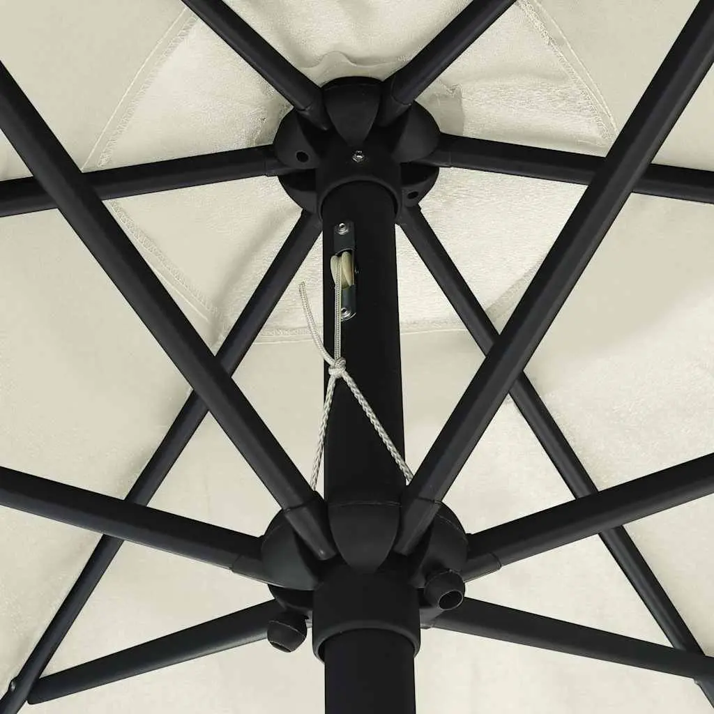 Garden Umbrella Outdoor Crank Mechanism UV Protective 270x246cm White
