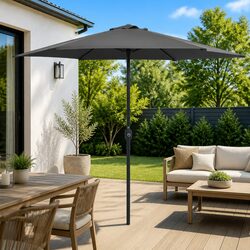 Garden Parasol Umbrella 270x246 cm in Anthracite - Your Shade Solution