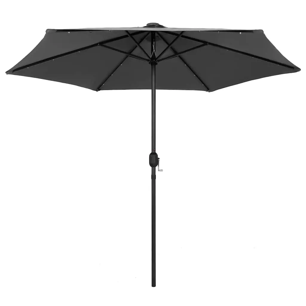 270 cm Garden Parasol with Integrated Solar LED Lights