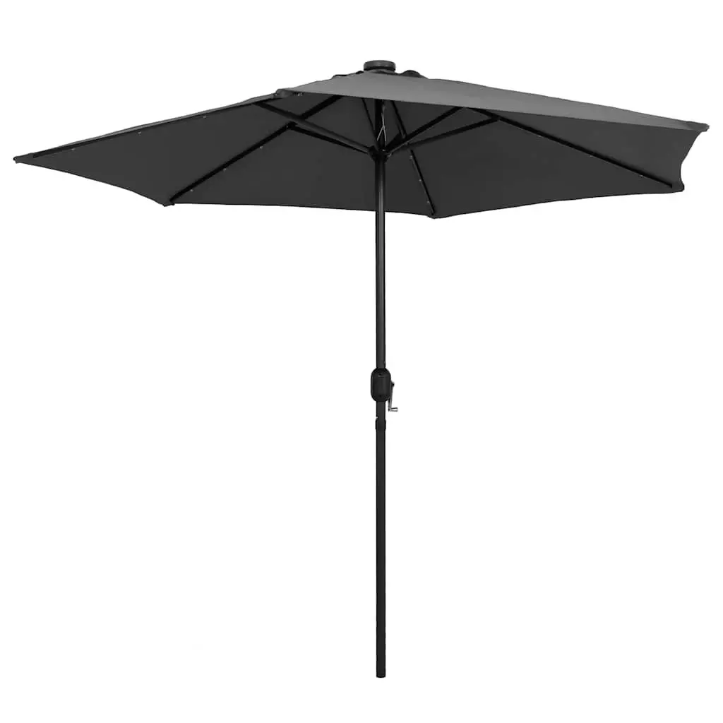 270 cm Garden Parasol with Integrated Solar LED Lights