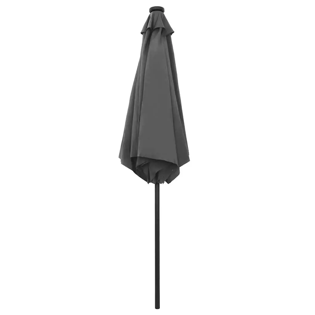 270 cm Garden Parasol with Integrated Solar LED Lights