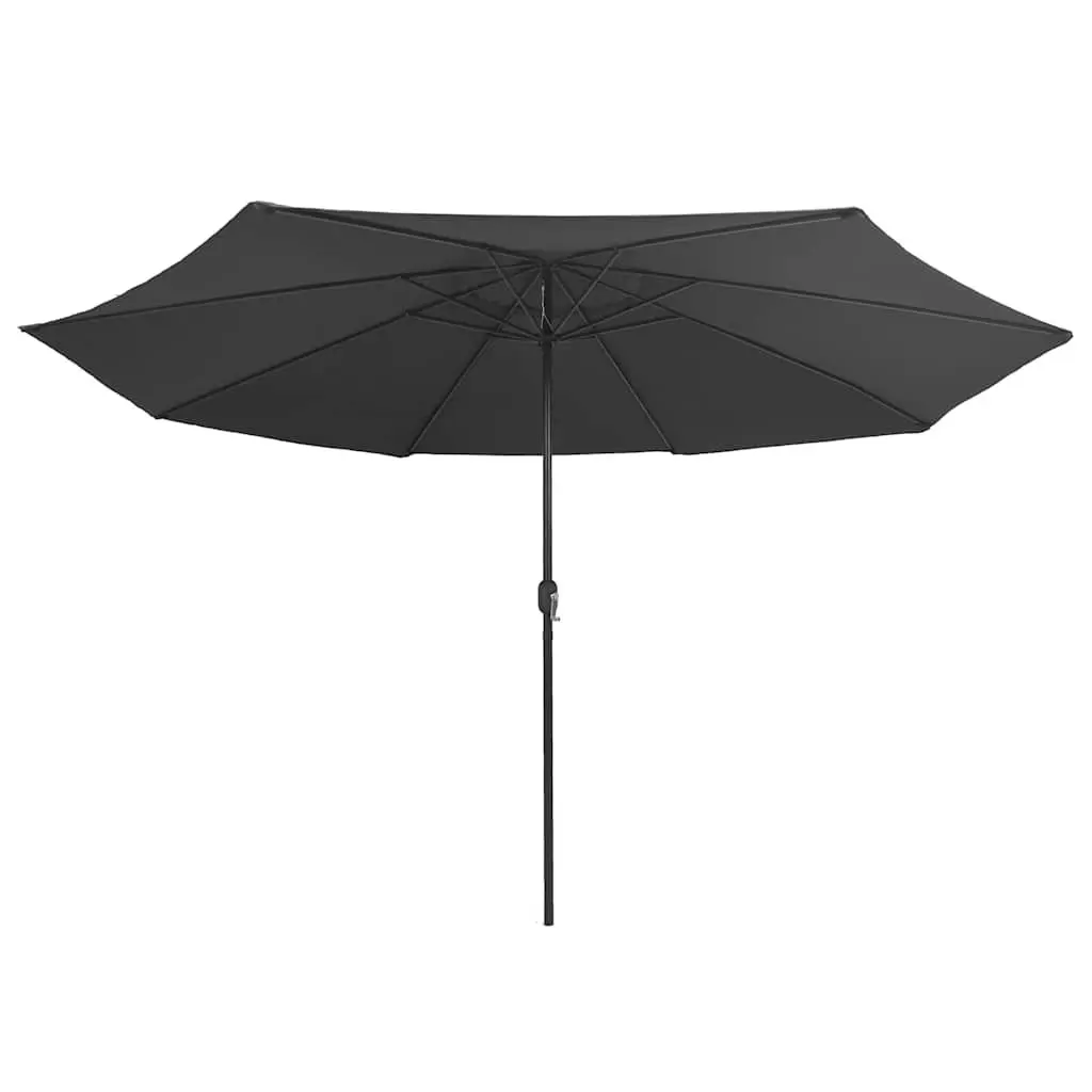 Outdoor Umbrella 390 cm UV Resistant Crank Open Anthracite Garden Parasol
