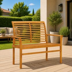 Your Perfect Outdoor Seating: 112cm Teak Wood Bench