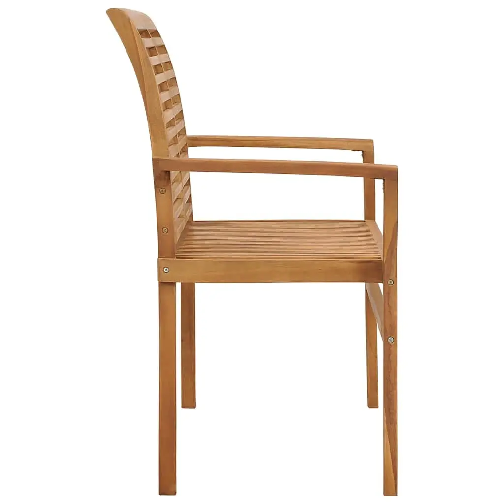 Outdoor Garden Bench Weather Resistant 112cm Solid Teak Wood Patio Seating Brown