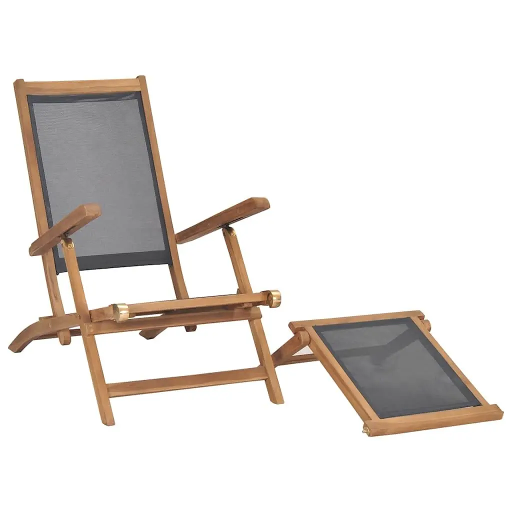 Deck Chair with Footrest for Outdoor Fun