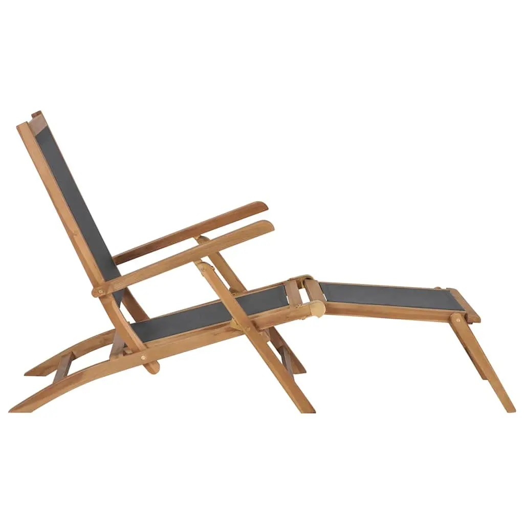 Deck Chair with Footrest for Outdoor Fun