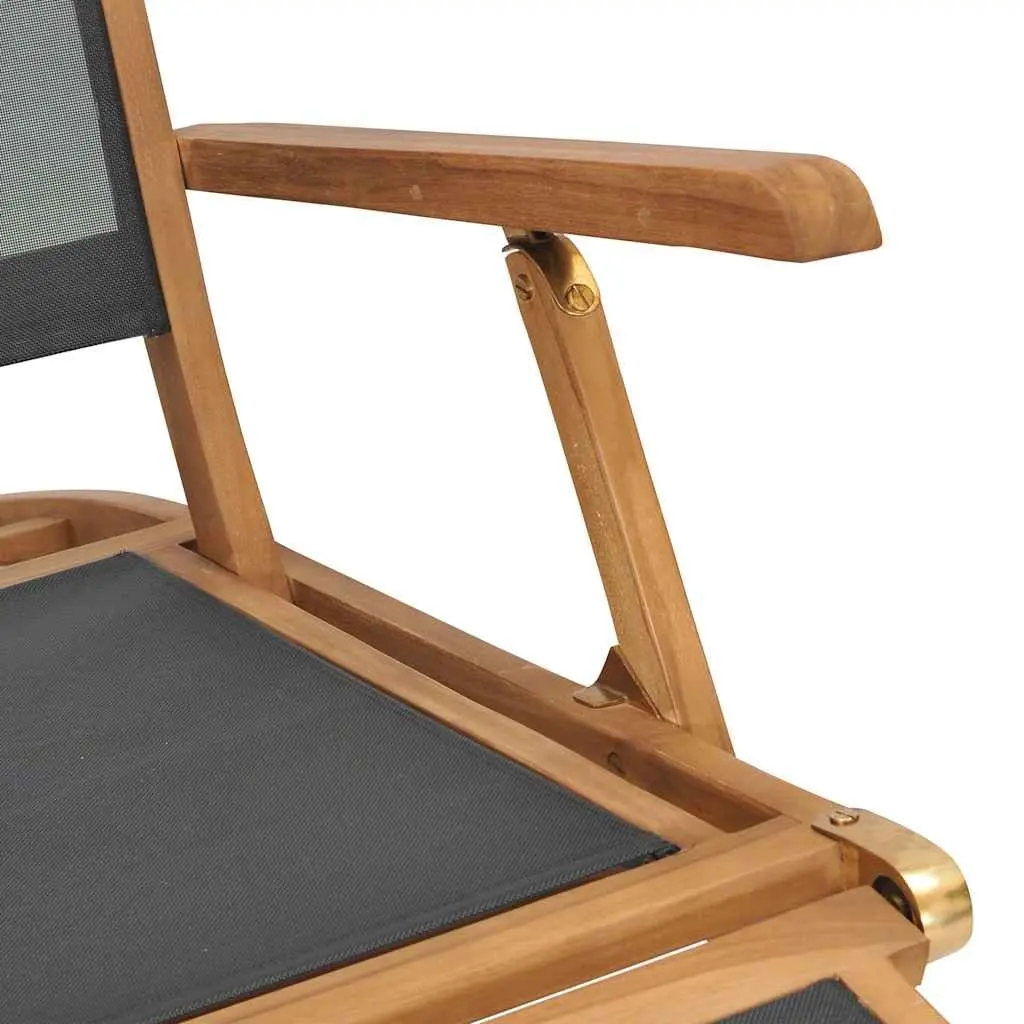 Deck Chair with Footrest for Outdoor Fun