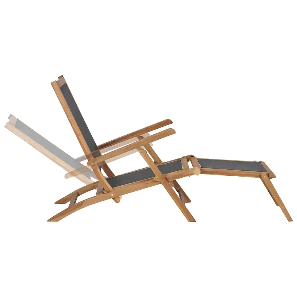 Deck Chair with Footrest for Outdoor Fun