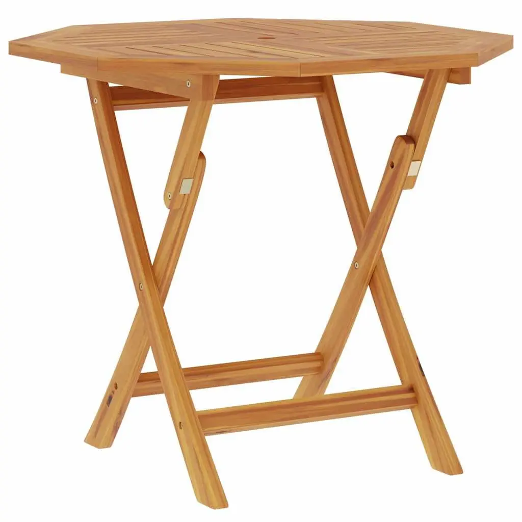 Folding Outdoor Dining Table Teak Wood Brown 85x85x76cm