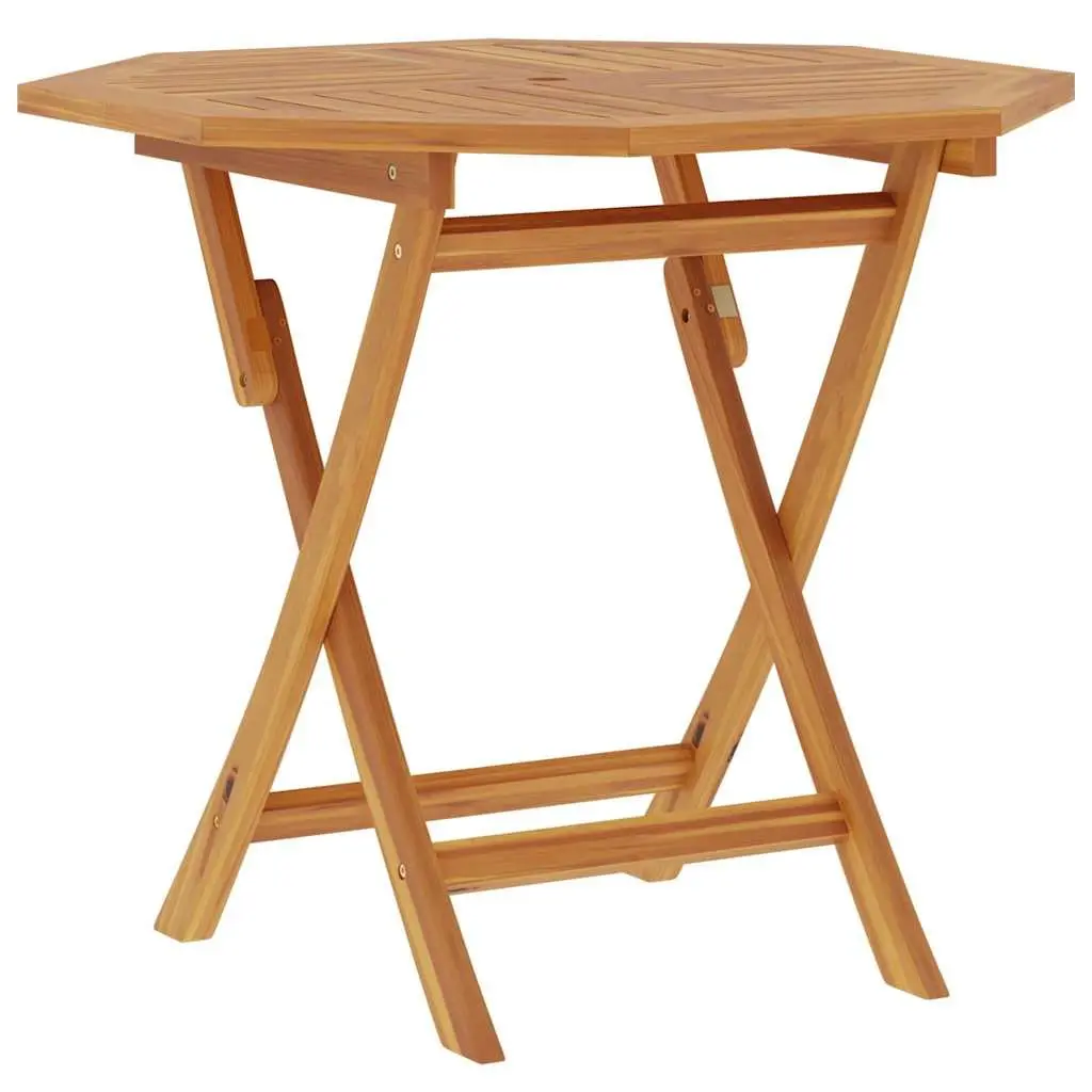 Folding Outdoor Dining Table Teak Wood Brown 85x85x76cm