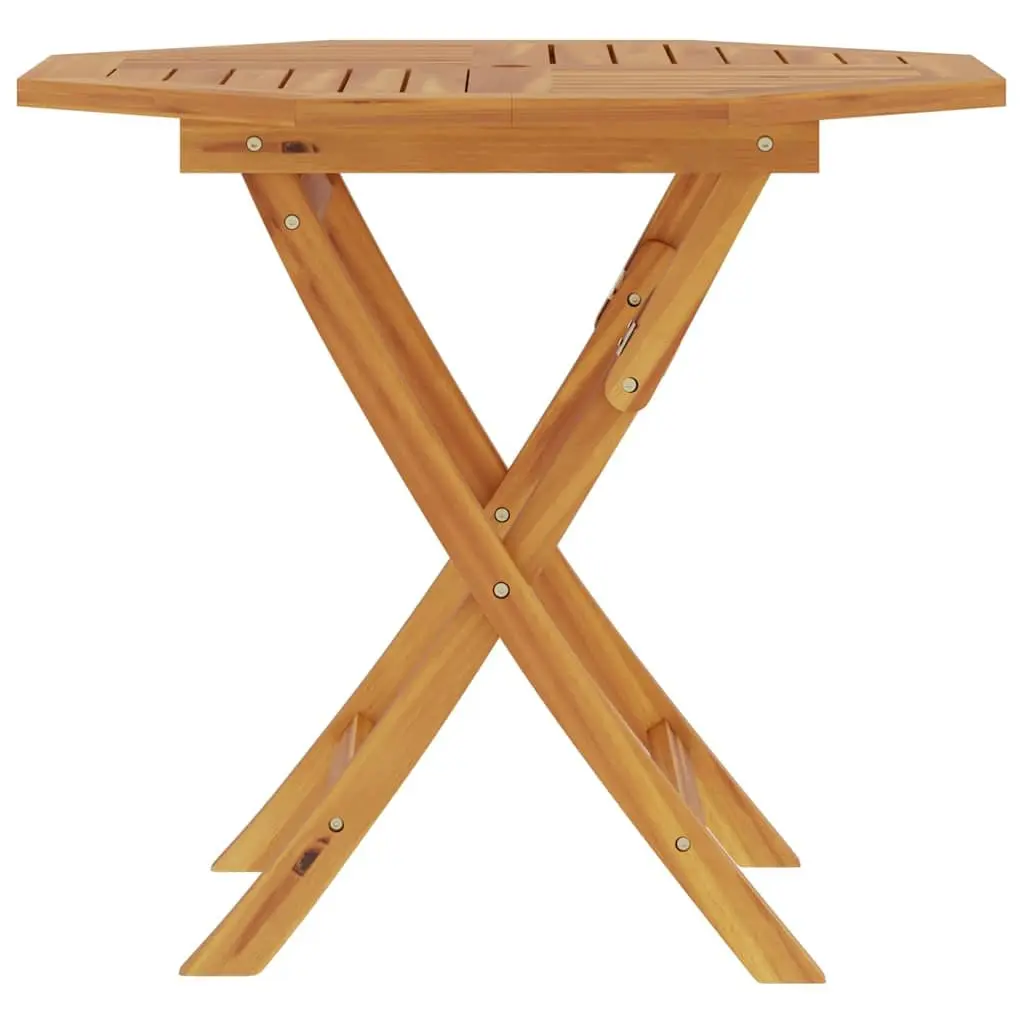 Folding Outdoor Dining Table Teak Wood Brown 85x85x76cm