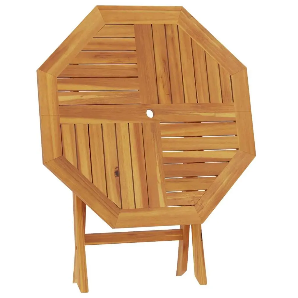 Folding Outdoor Dining Table Teak Wood Brown 85x85x76cm