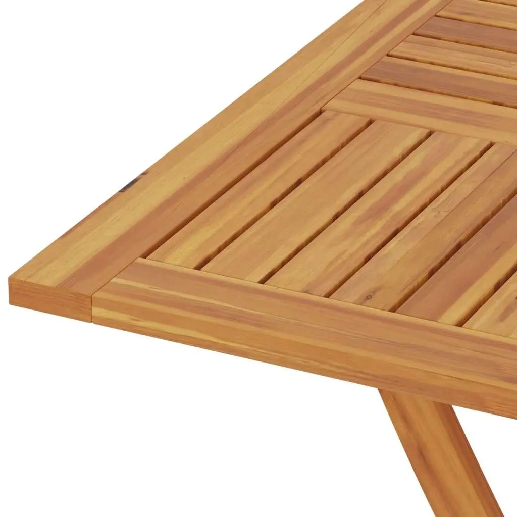 Folding Outdoor Dining Table 85x85x76 cm Brown Solid Teak Wood Garden Furniture