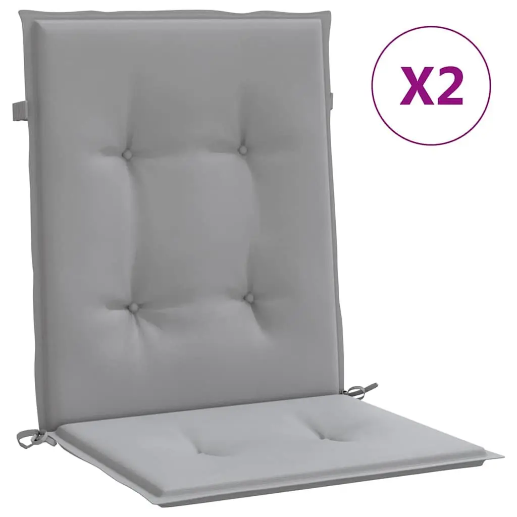 Grey Lowback Chair Cushions