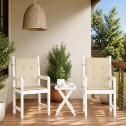 Friendly Lowback Chair Cushions 2 Pack Beige for Your Home